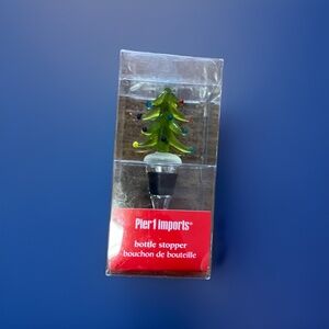 Pier 1 Imports Christmas Tree Wine Bottle Stopper In‎ Box